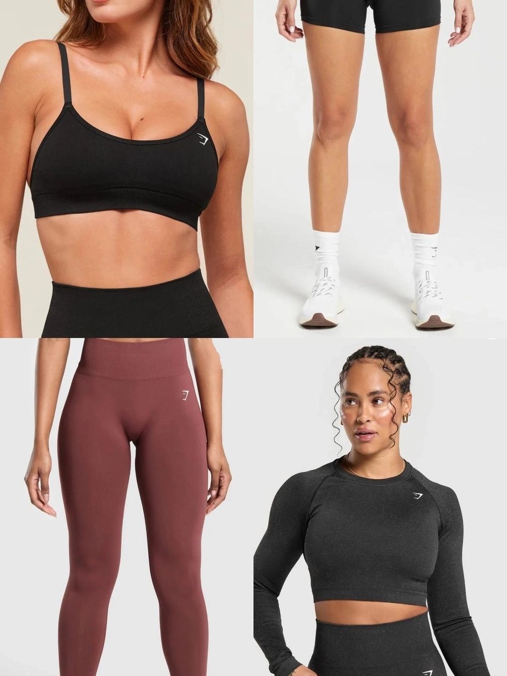 Gymshark Black Seamless Thin-Strap Sports Bra